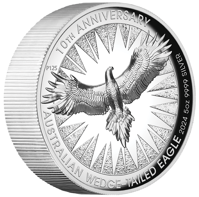 2024 Australian Wedgetailed Eagle 10th Anniversary 5oz Silver Proof H