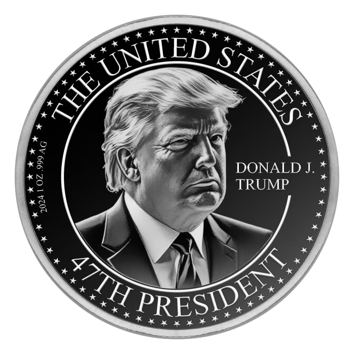 President Donald J. Trump '47th US President' 1oz Silver Bullion Coin