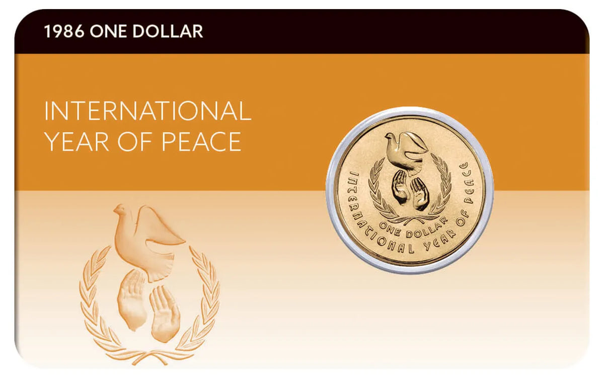 1986 International Year of Peace $1 Al-Br Coin Pack – Australian