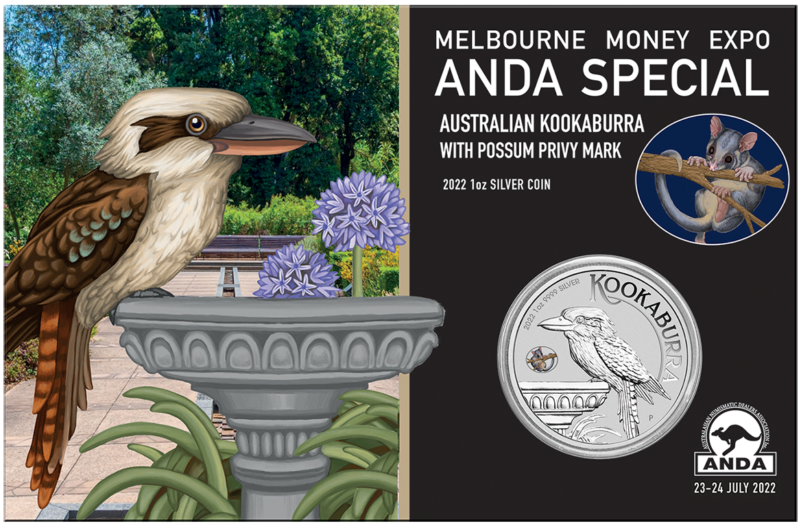 2022 Melbourne Money Expo - Perth Mint 1oz Silver Kookaburra with