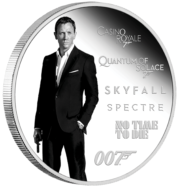 2024 James Bond Legacy Series – 5th Issue 'Daniel Craig' 1oz Silver Proof Coloured Coin