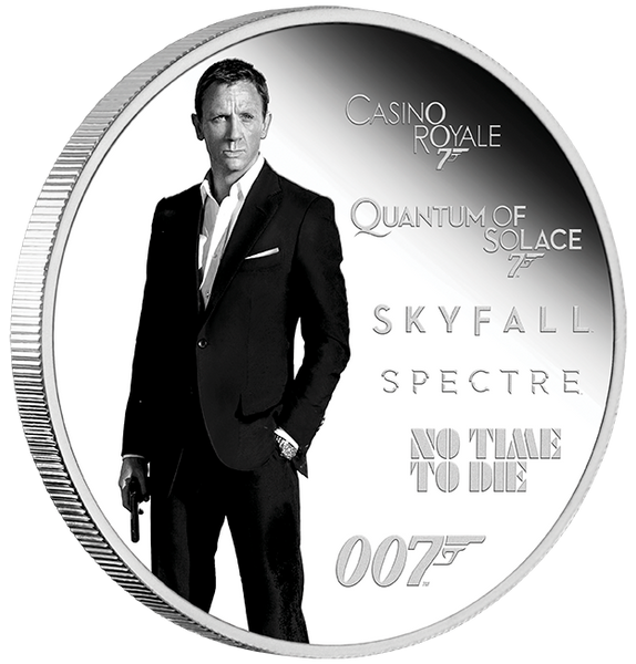 2024 James Bond Legacy Series – 5th Issue 'Daniel Craig' 1oz Silver Proof Coloured Coin