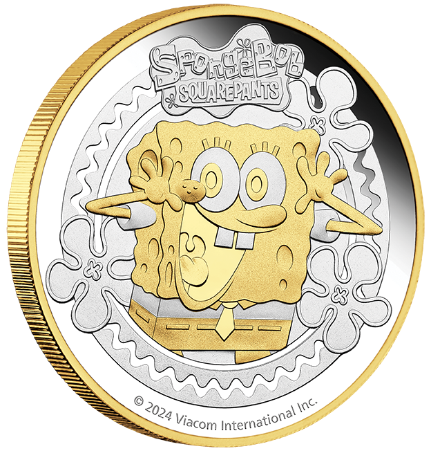 2024 SpongeBob 'SquarePants' 2oz Silver Proof Gilded Coin – Australian ...