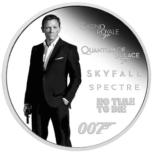 2024 James Bond Legacy Series – 5th Issue 'Daniel Craig' 1oz Silver Proof Coloured Coin