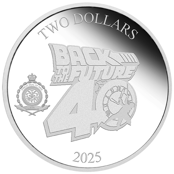 2025 BACK TO THE FUTURE 40th Anniversary 1oz Silver
Proof Coin