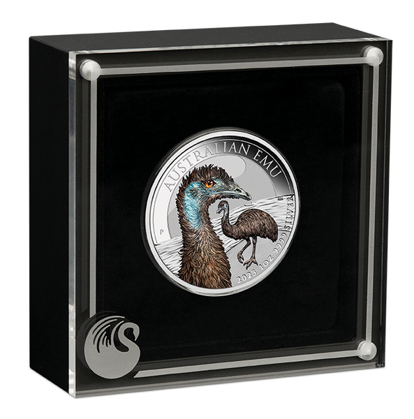 Australian Emu 2023 1oz Silver Coloured Coin.
