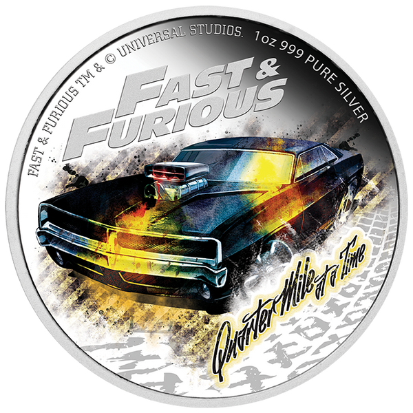 2023 Fast and Furious 'Quarter Mile at a Time' 1oz Silver Coin