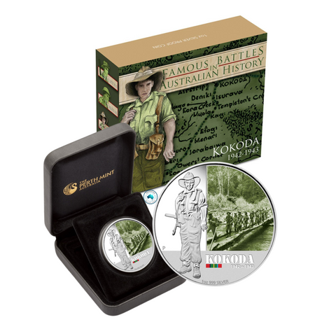 2012 Famous Battles in Australian History - Kokoda 1942-1943 $1 1oz Silver Coin