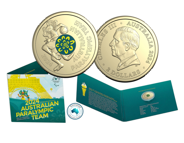 2024 Australian Paralympic Team $2 in Collection Folder