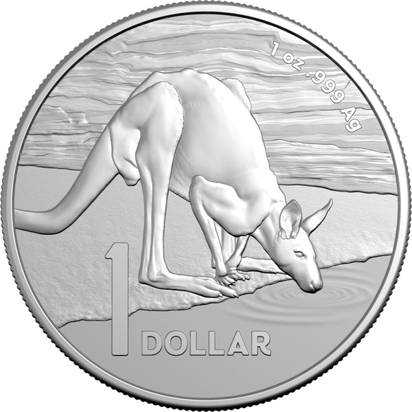 2024 Kangaroo Series $1 1oz Silver Frosted Uncirculated Coin