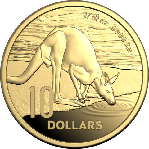 2024 Kangaroo Series $10 1/10th Oz Gold Proof Coin