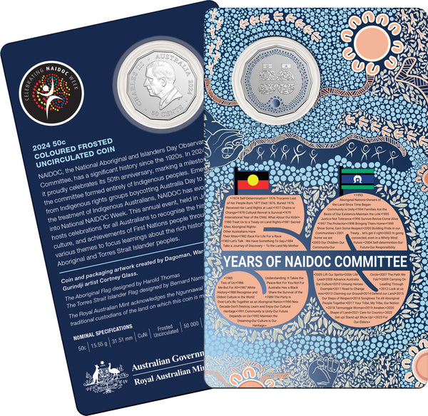 Bundle Deal: NAIDOC Coloured 50c Coin and $2 Coin Collectors Book