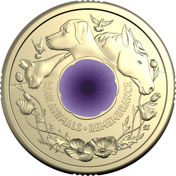 2024 Remembrance Day 'Purple Poppy' $2 Royal Australian Mint Roll