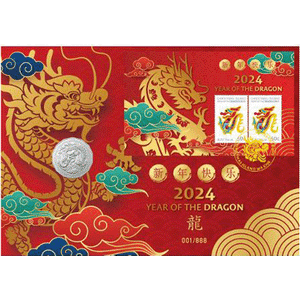 2024 Year of the Dragon 50c Limited-Edition Impressions PNC