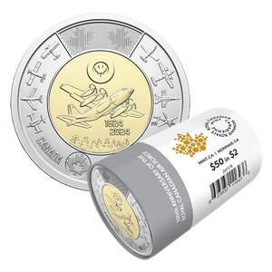 2024 Royal Canadian Airforce 100th Anniversary $2 Non-Colourised Special Wrap Roll