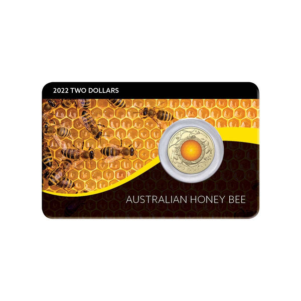 2022 Honey Bee Two Dollar Uncirculated Coin (New Card Design)
