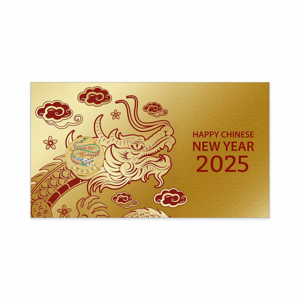 2025 Christmas Island Lunar New Year of the Dragon $1 Postal Numismatic Cover