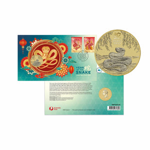 2025 Christmas Island Year of the Snake $1 Postal Numismatic Cover