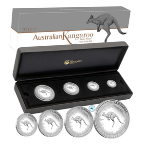 2017 Australian Kangaroo Silver Proof 4-Coin Set