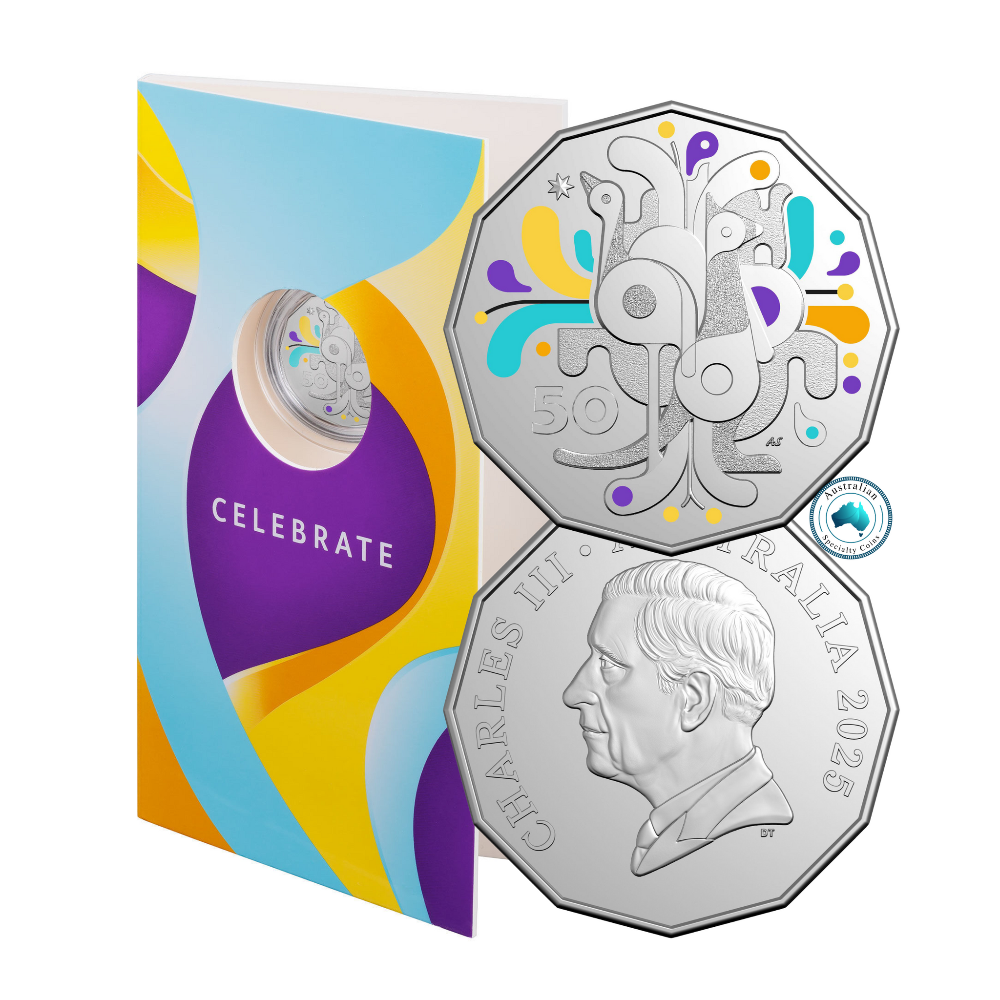 2025 Celebrations 50c Carded Coin