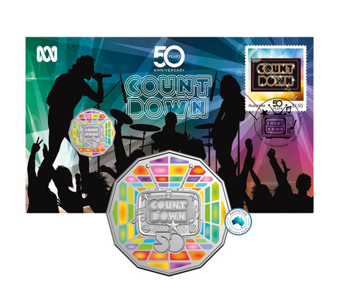 50 Years of Countdown 2024 PNC with Coloured 50c Coin