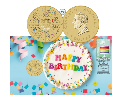 2025 Happy Birthday $1 Stamp & Coin Cover