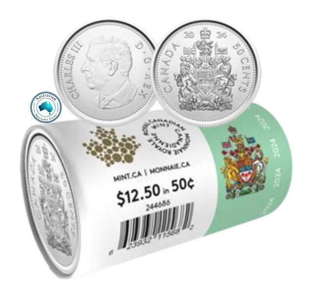 2024 Canadian Mint 50c Special Wrap Circulation Roll