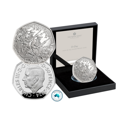 2024 D-Day 80th Anniversary 50p Silver Proof Coin