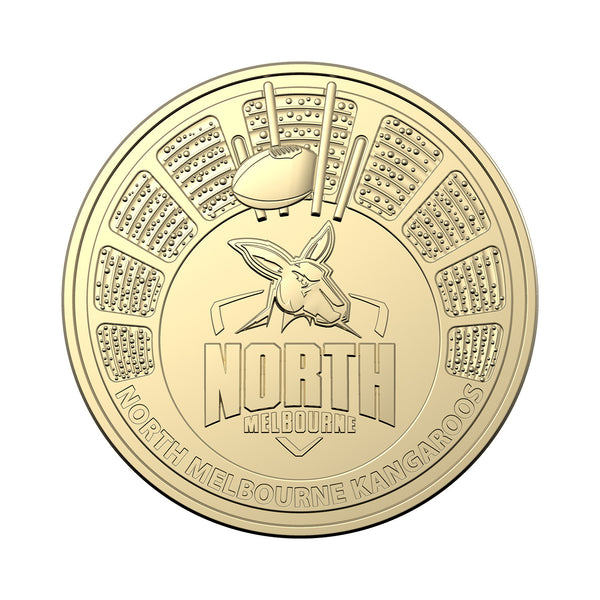 2024 AFL 'North Melbourne Kangaroos' $1 Coin in Card