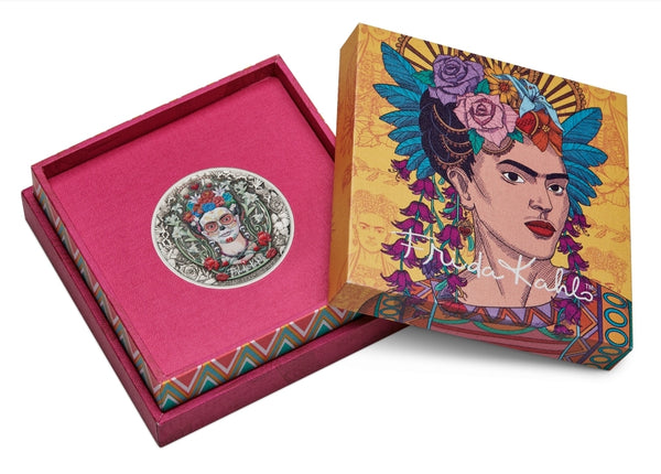 2024 Frida Kahlo 2oz Silver Antiqued Coloured Coin