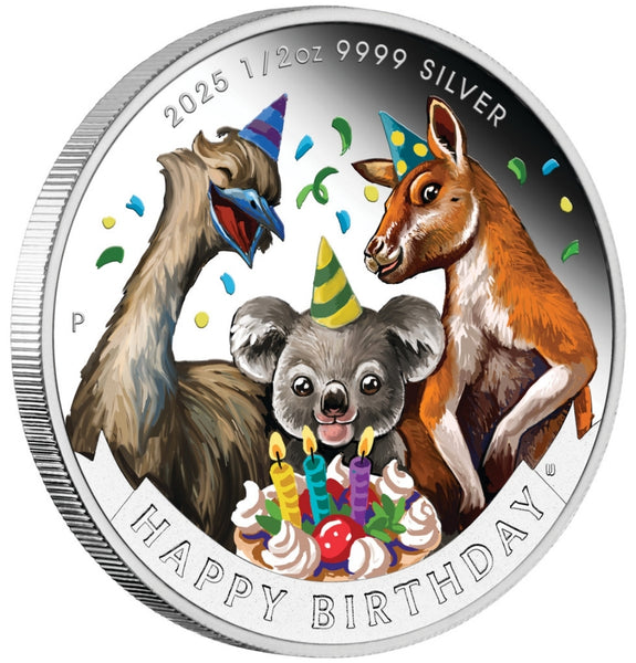 2025 Happy Birthday Silver 1/2oz Proof Coloured Coin