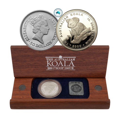 2000 Australian Koala 1/2oz Platinum Proof Issue Coin in Wooden Box