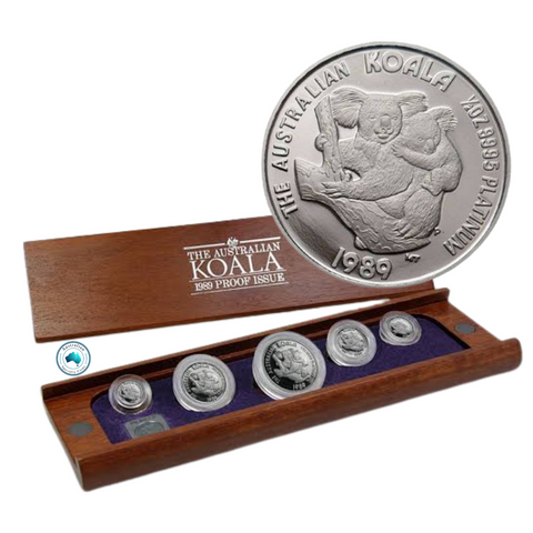 1989 Australian Koala Five Coin Platinum Proof Set (1.9oz)