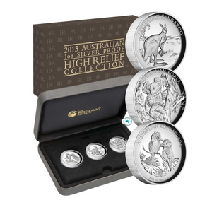 2013 Australian 1oz 3-Coin Silver Proof High Relief Collection