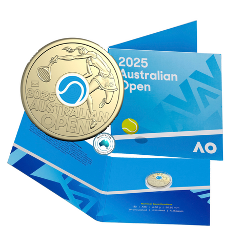 2025 Women's Australian Open Coloured $2 Coin with Envelope Privy Mark