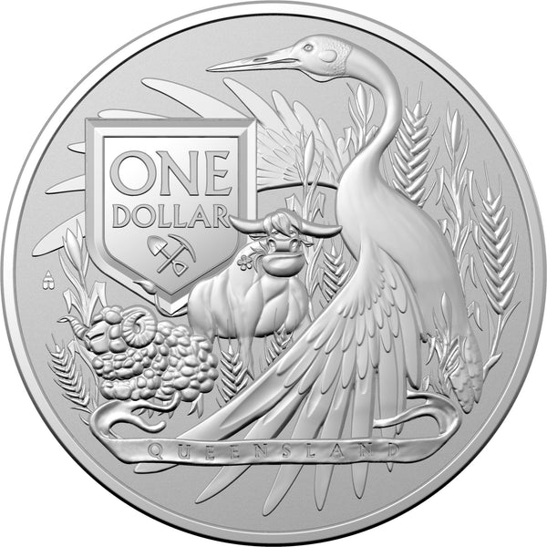 2023 Australia’s Coat of Arms Queensland 1oz Silver Bullion Coin