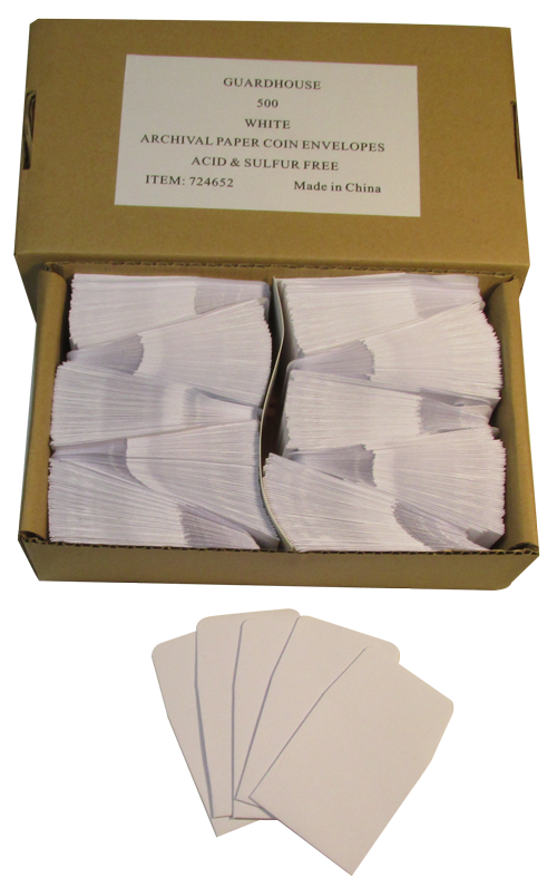 Guardhouse 2x2 Paper Envelopes, White - Box of 500