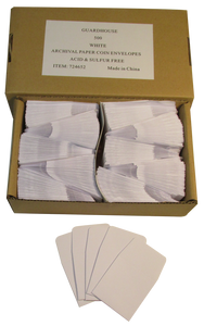 Guardhouse 2x2 Paper Envelopes, White - Box of 500