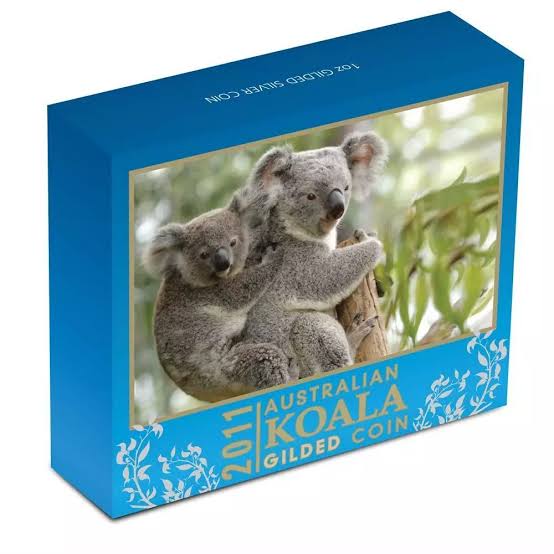 2011 Australian Koala 1oz Gilded Silver Coin