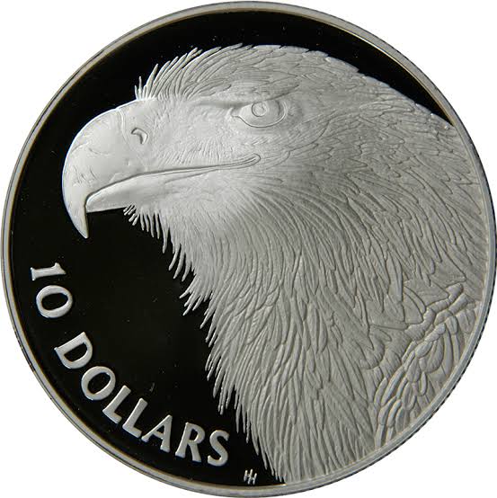 1994 Birds of Australia 'Wedge-Tailed Eagle' $10 Silver Piedfort