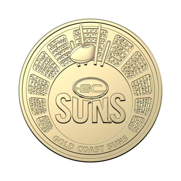 2024 AFL 'Gold Coast Suns' $1 Coin in Card