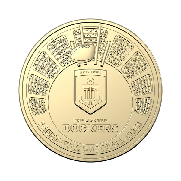 2024 AFL 'Fremantle Dockers' $1 Coin in Card