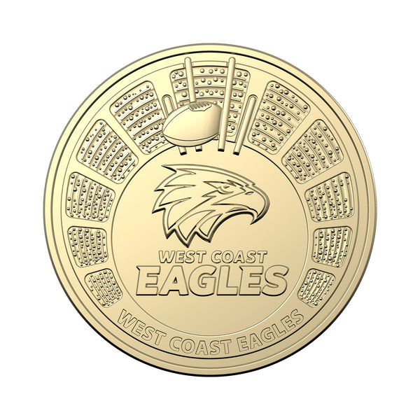 2024 AFL 'West Coast Eagles' $1 Coin in Card