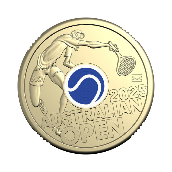 2025 Men's Australian Open Coloured $2 Coin with Envelope Privy Mark