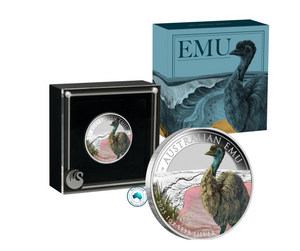 2025 Australian Emu 1oz Silver Coloured Coin