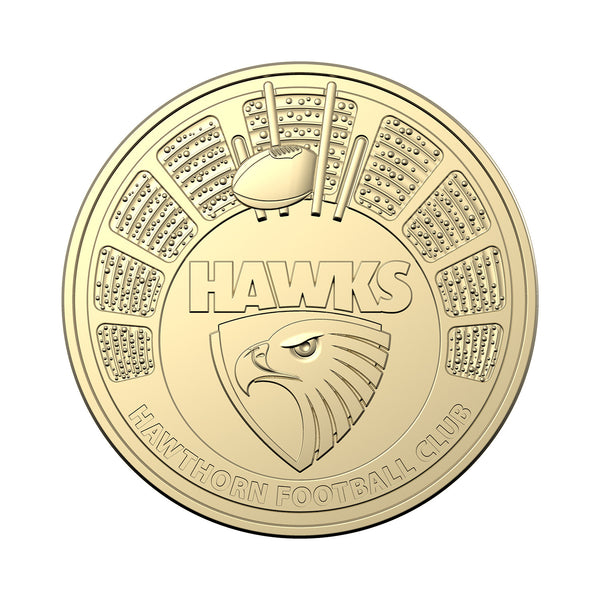 2024 AFL 'Hawthorn Hawks' $1 Coin in Card