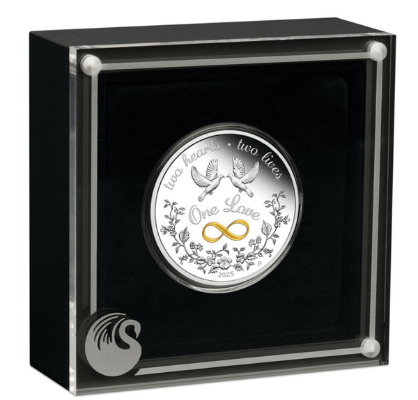 2025 One Love Silver 1oz Proof Gilded Coin