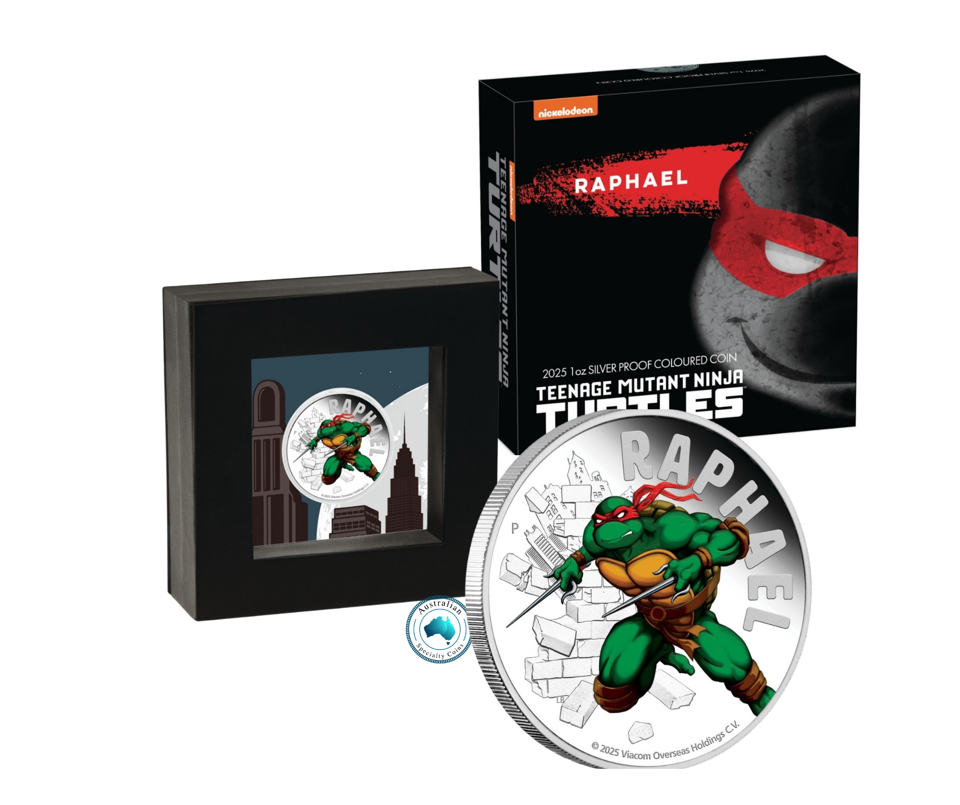 2025 Teenage Mutant Ninja Turtles 'Raphael' 1oz Coloured Silver Proof Coin