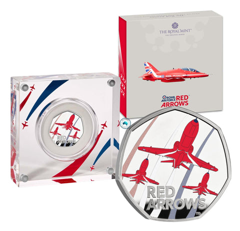 2025 The Red Arrows 50p Colour Silver Proof Coin