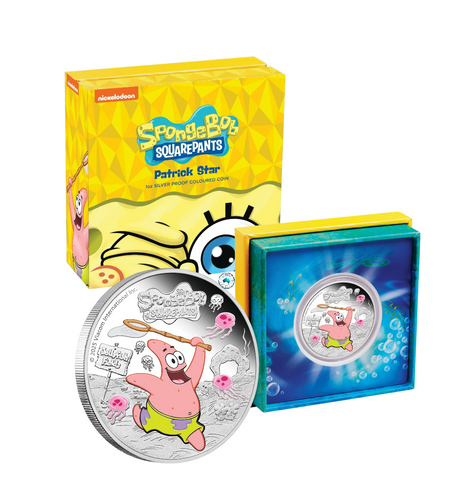 2025 SpongeBob SquarePants 'Patrick Star' 1oz Silver Proof Coloured Coin